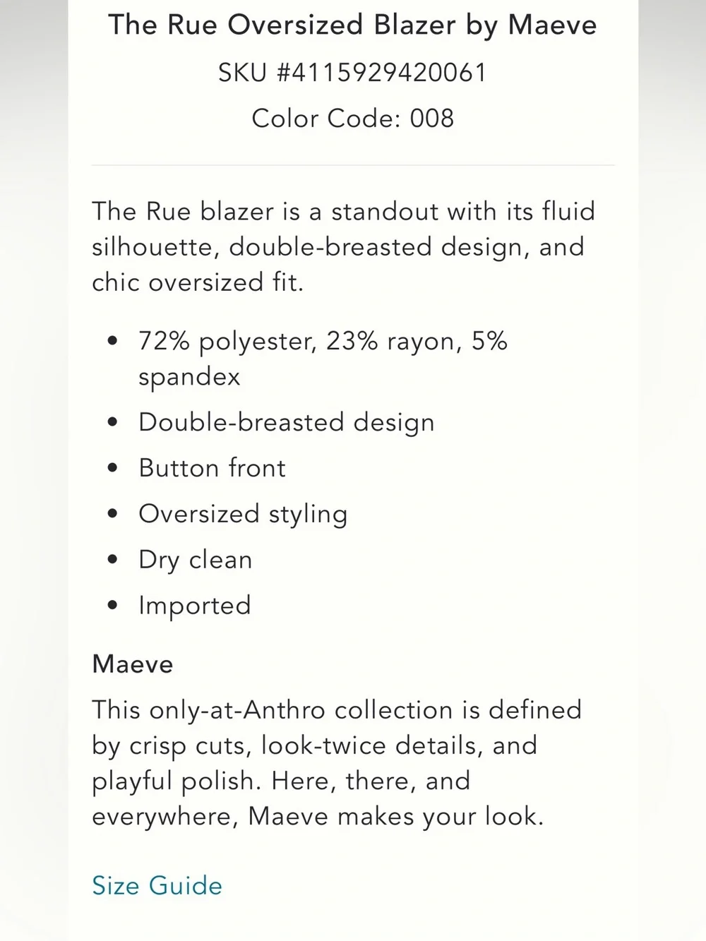 The Rue Oversized Maeve Blazer - Picture 7 of 7